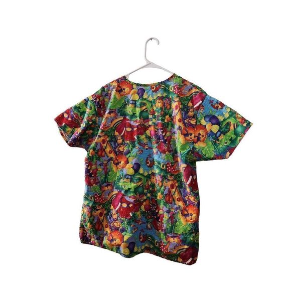 Life Scrub top L jungle animals giraffe - Picture 2 of 9